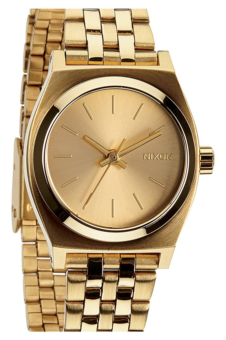'The Small Time Teller' Bracelet Watch, 26mm, Alternate, color, ALLGOLD
