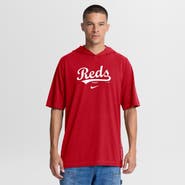 Nike Men's Nike Red Cincinnati Reds Arched Wordmark Tri-Blend Hooded T-Shirt