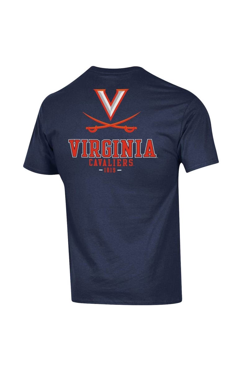 Champion Men's Champion Navy Virginia Cavaliers Stack 2-Hit T-Shirt, Alternate, color, Navy