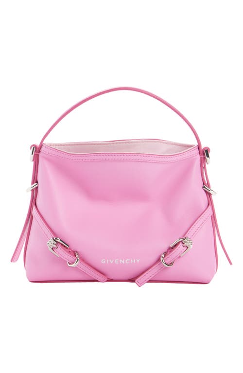Shop Givenchy Nano Voyou Leather Crossbody Bag In Lipstick Pink