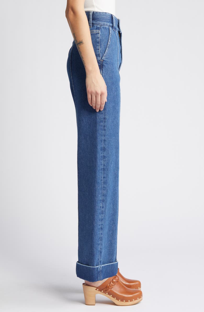 FRAME '70s Seamed Crop Straight Leg Jeans, Alternate, color, Lago Di Como