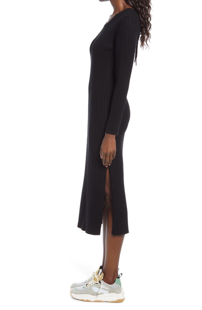 WAYF x BFF Hollie Long Sleeve Sweater Dress, Alternate, color,