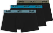 BOSS Assorted 3-Pack Power Stretch Cotton Trunks