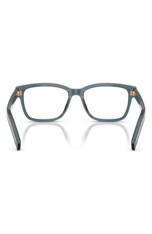 Prada 53mm Rectangular Optical Glasses In Blue