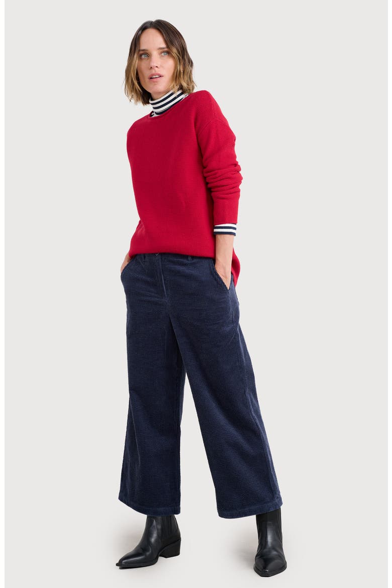 Asphodel Crop Wide Leg Corduroy Pants, Alternate, color, MARITIME