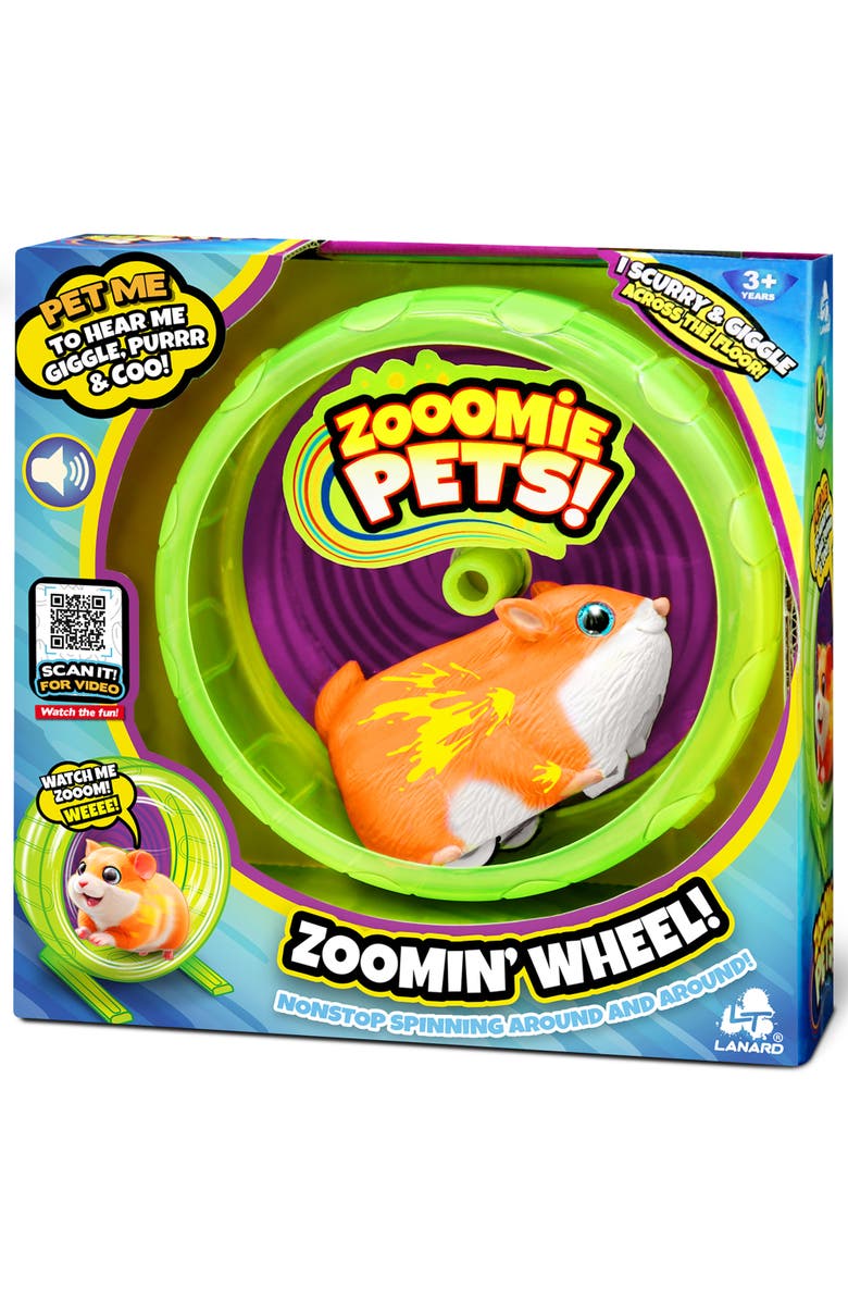 Lanard Zooomie Pets Bundle Pack, Rollin Ball & Zoomin Wheel, 2 Toy Hamsters, Alternate, color, Multicolored
