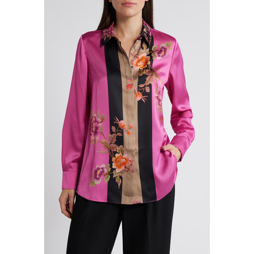 KOBI HALPERIN Sabrina Floral Button-Up Shirt in Pink Multi