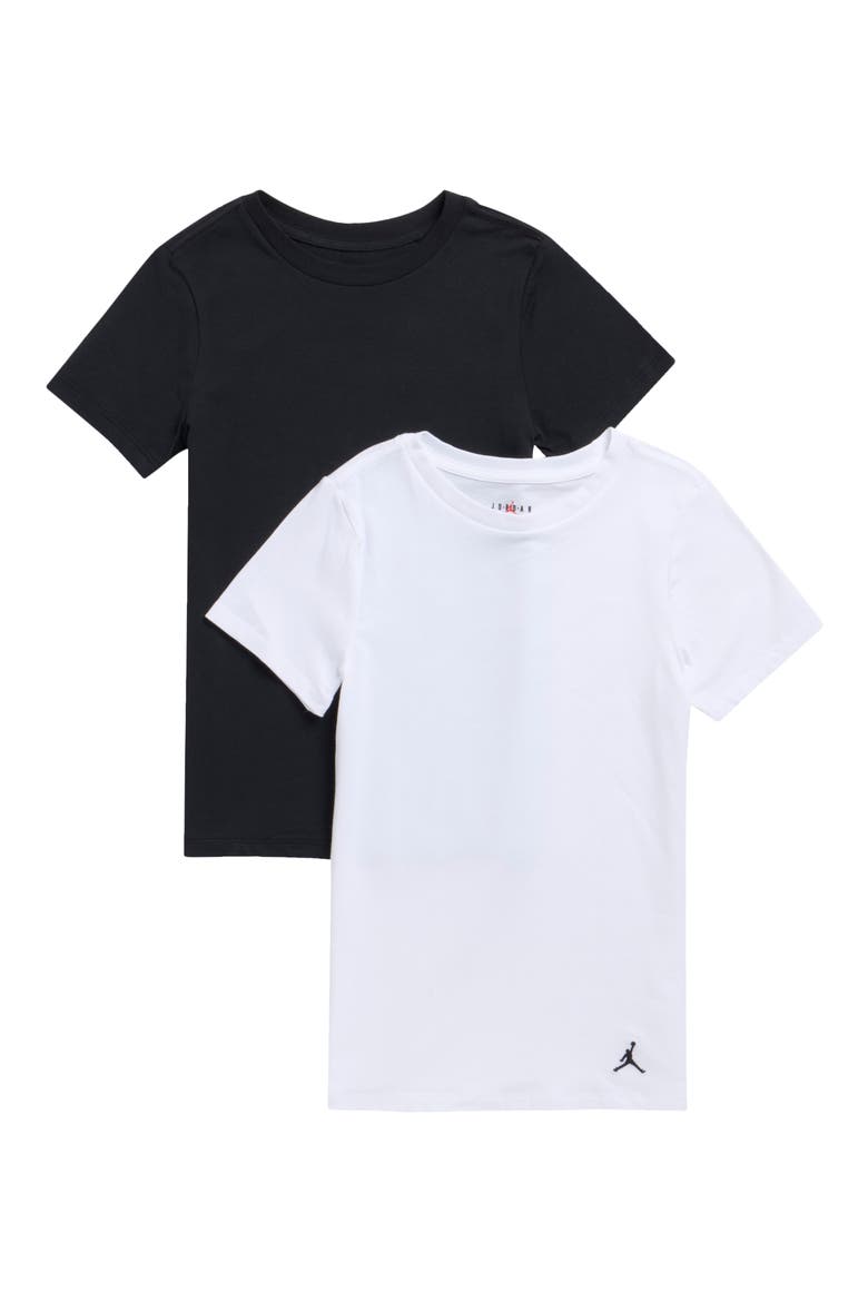 Kids' 2-Pack Short Sleeve T-Shirt, Main, color, BLACK/ WHITE