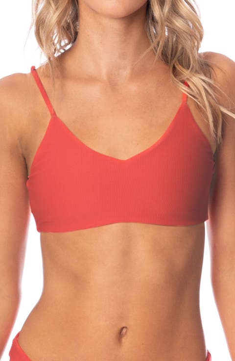 Red Camelia Praia Multifit Reversible Bikini Top