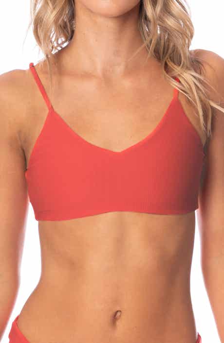Maaji Red Camelia Praia Multifit Reversible Bikini Top