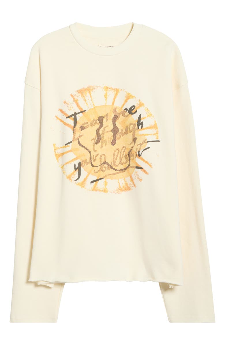 HONOR THE GIFT I Can See Long Sleeve Cotton Graphic T-Shirt, Main, color, White