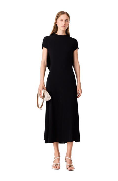 Cowl-back maxi dress