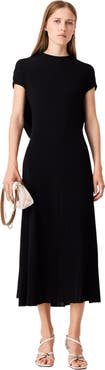 maje Cowl-back maxi dress
