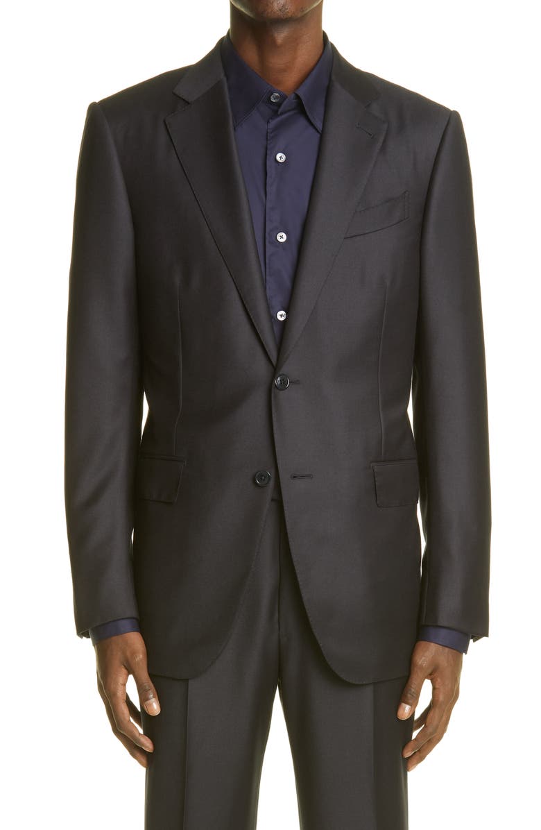 ZEGNA Trofeo Classic Fit Navy Wool Suit, Alternate, color, Navy