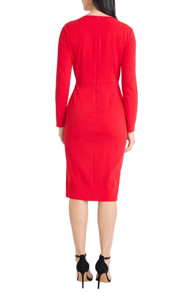 Maggy London Long Sleeve Tulip Dress, Alternate, color, Salsa