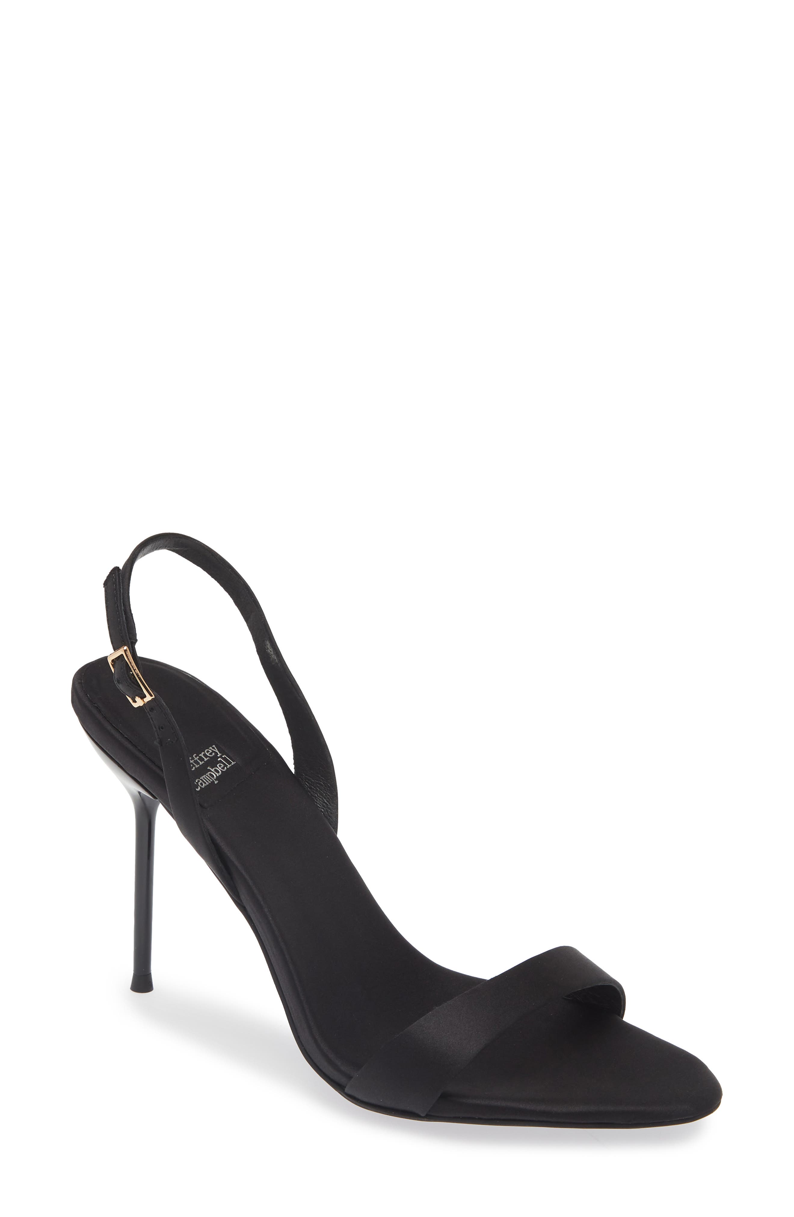 Jeffrey Campbell Go-Getter Sandal, Main, color, Black Satin
