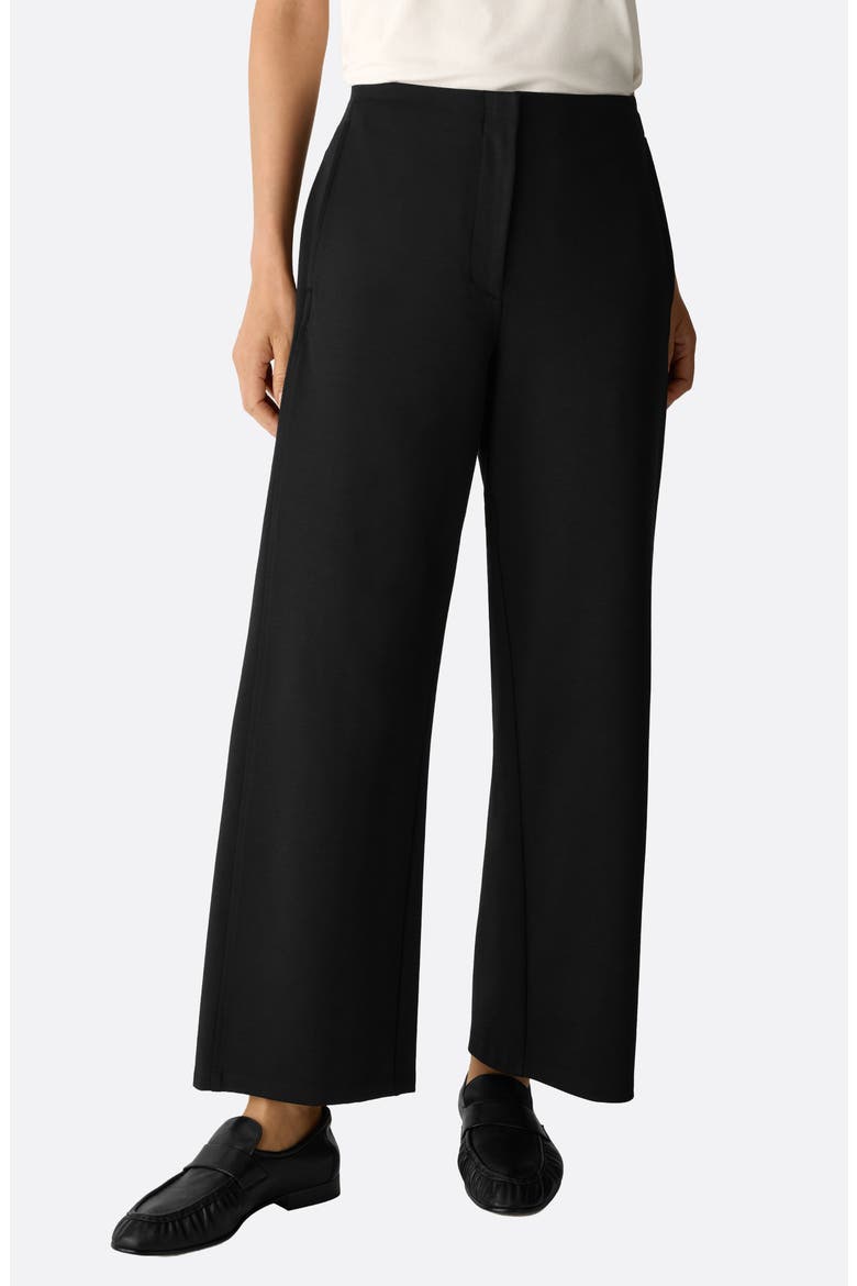 Wide Leg Ankle Pants, Main, color, BLACK