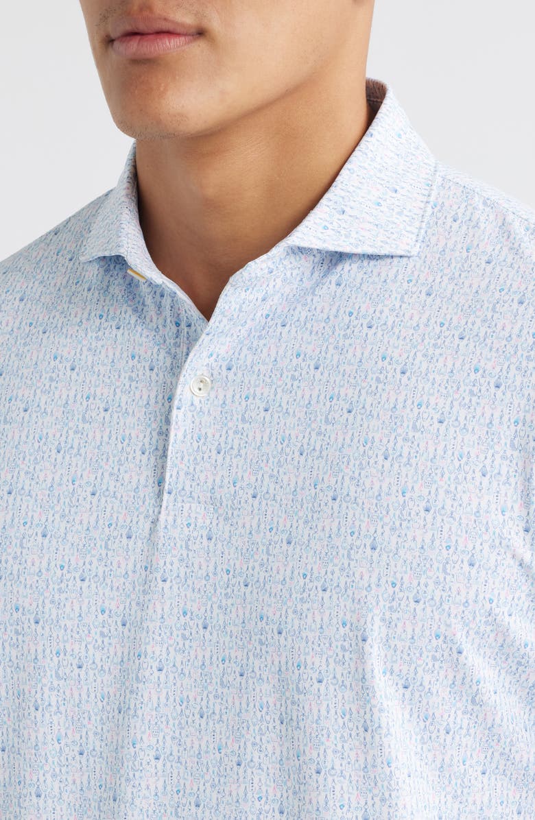 Peter Millar Villa Keys Performance Jersey Polo, Alternate, color, White