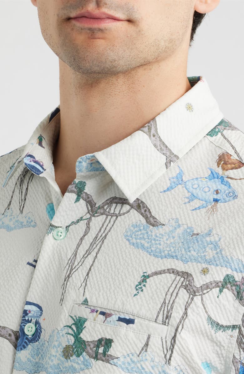 Tori Richard Curious Sky Performance Button Shirt, Alternate, color, Off White