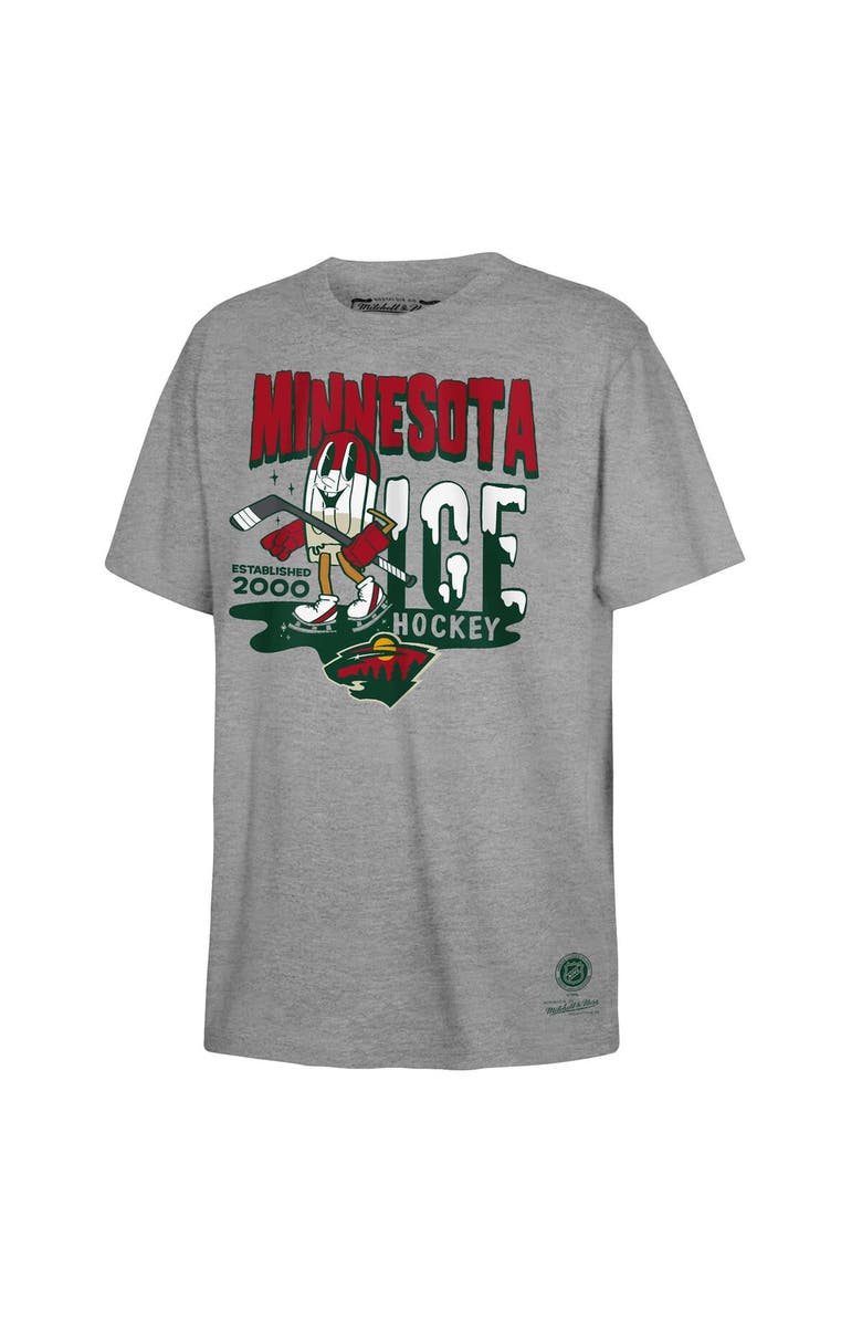 Mitchell & Ness Youth Mitchell & Ness Gray Minnesota Wild Popsicle T-Shirt, Alternate, color, 