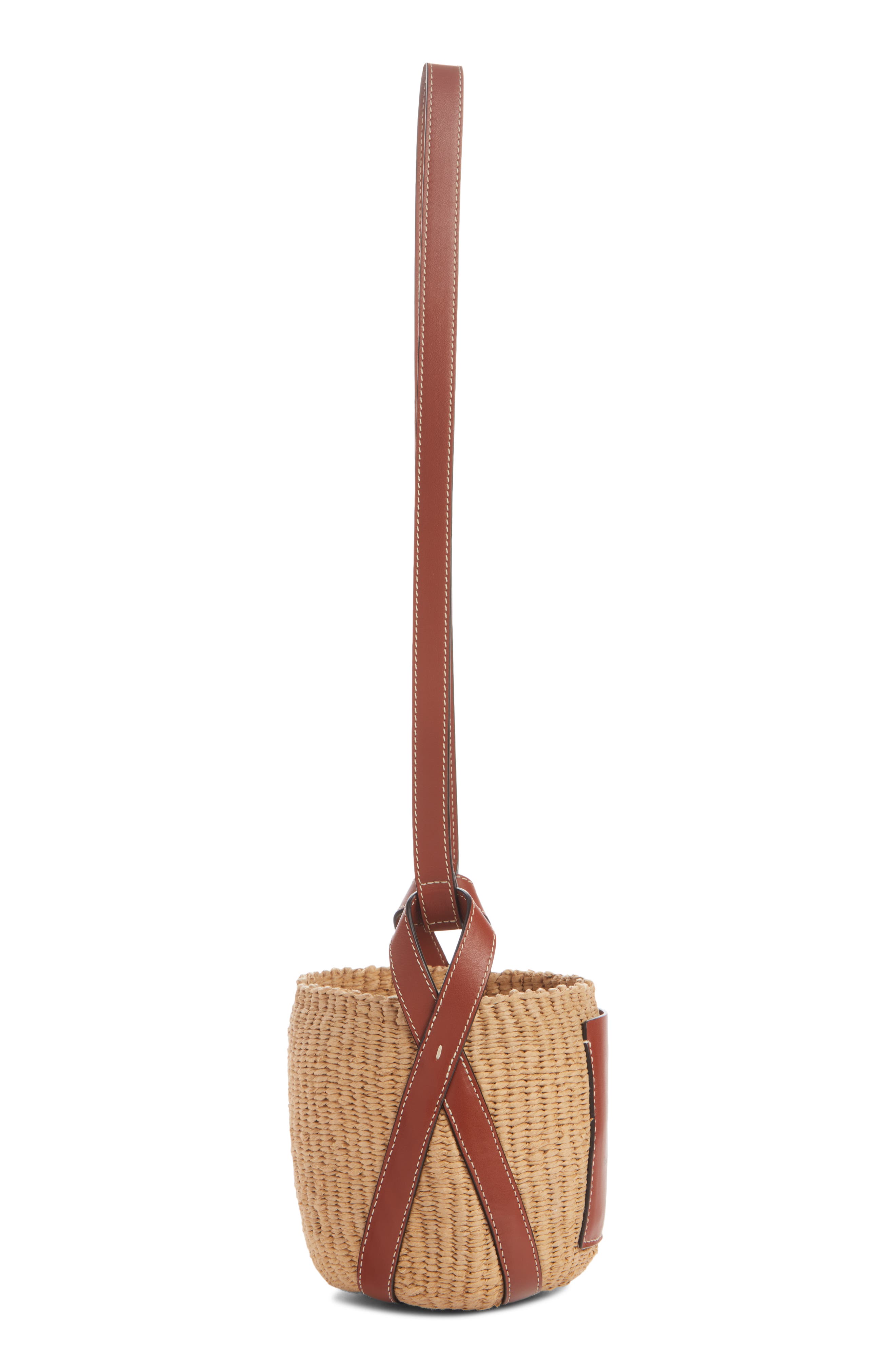 Chloé x Mifuko Small Straw Basket Crossbody Bag, Alternate, color, 