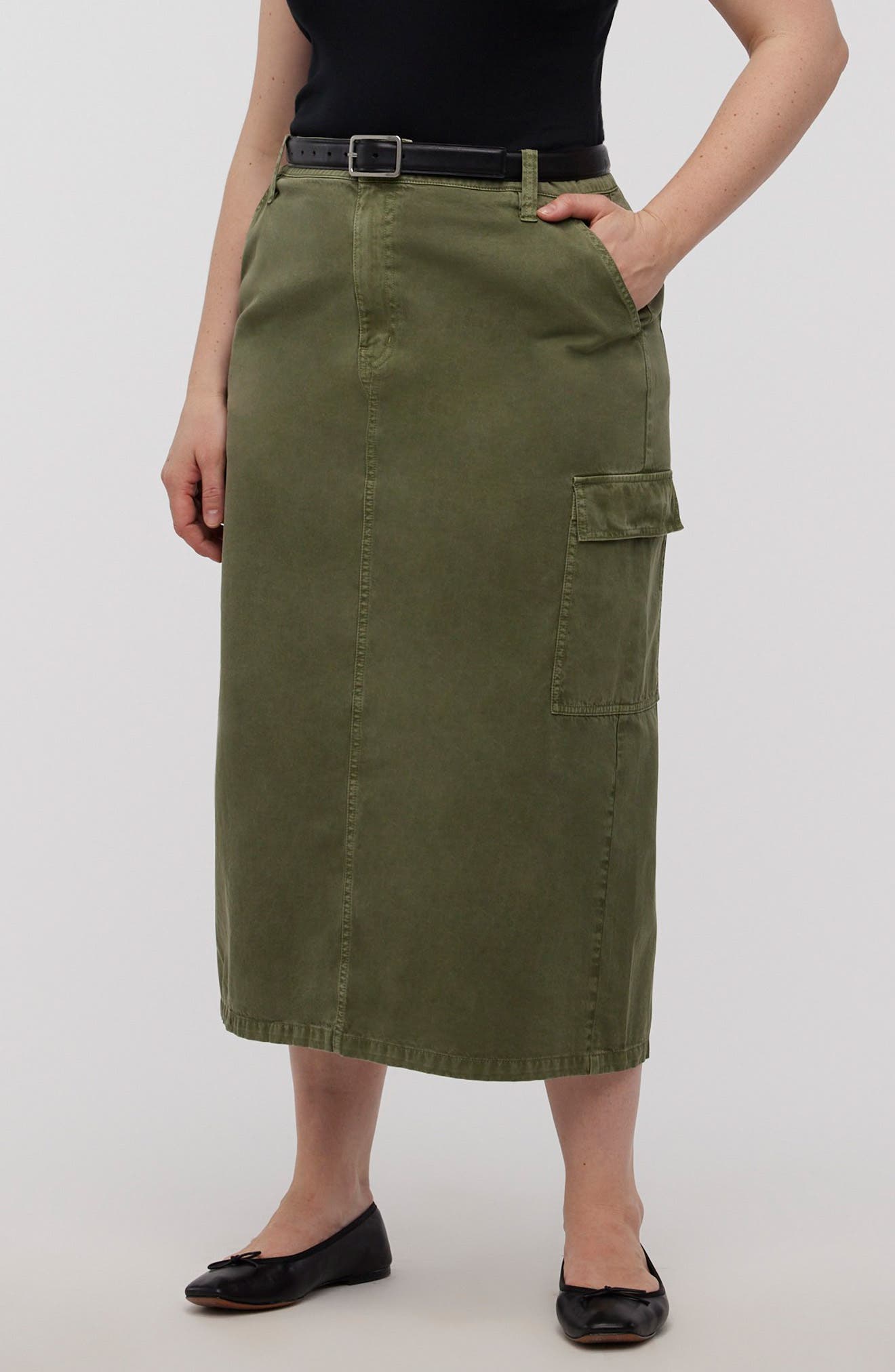 Madewell Cargo Midi Skirt (Women) | Nordstromrack
