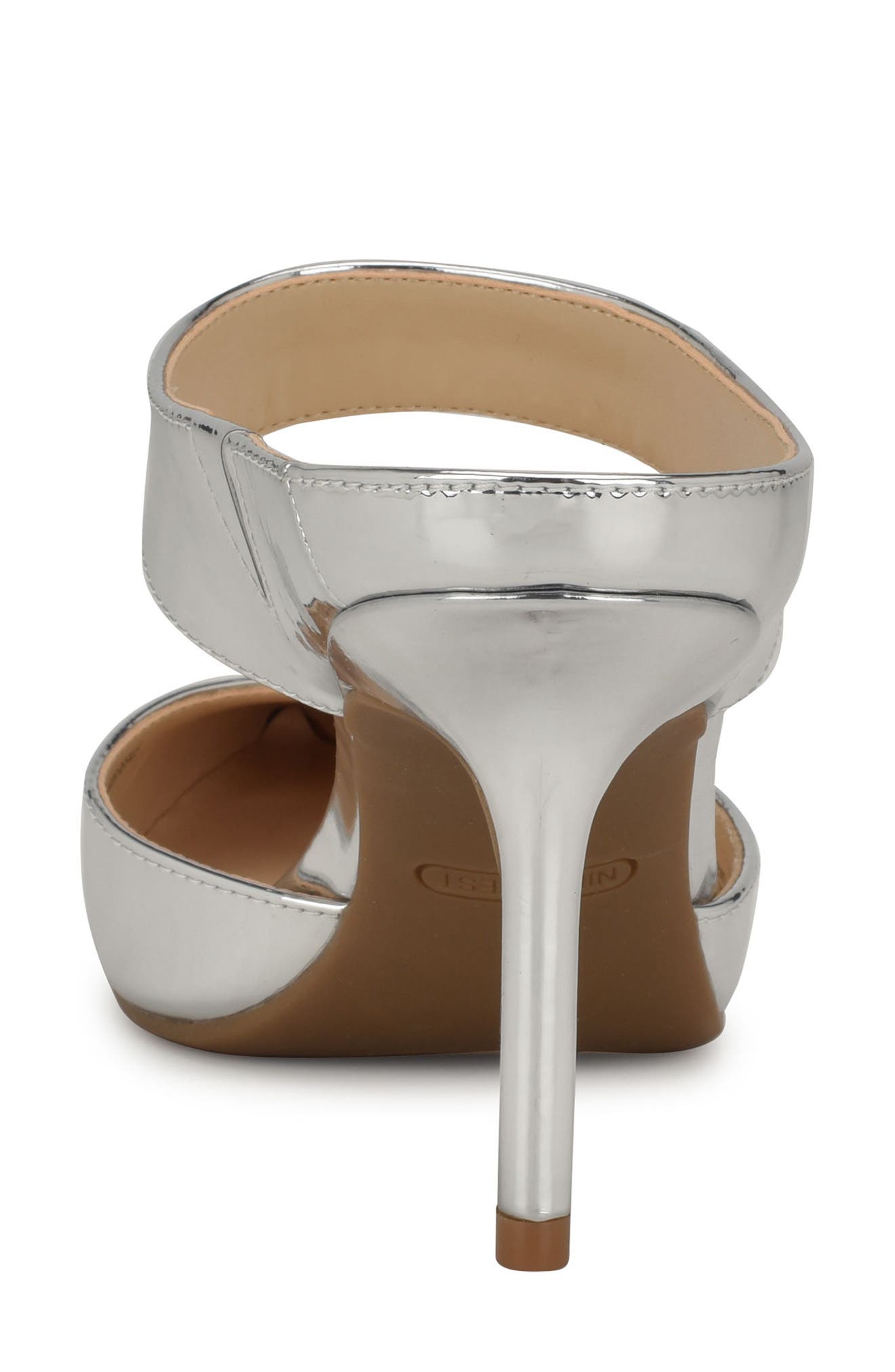 Drew Pointed Toe Mule, Alternate, color, SILVER