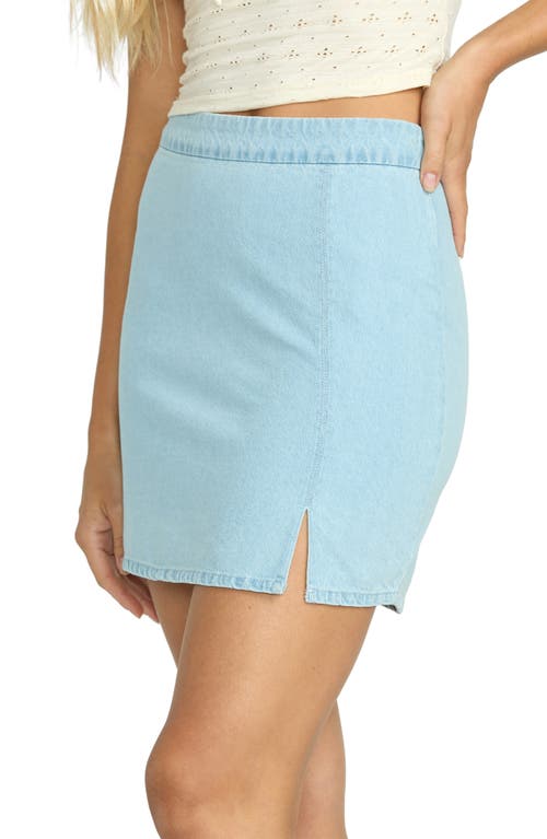 Billabong Wave Wash Denim Miniskirt In Blue