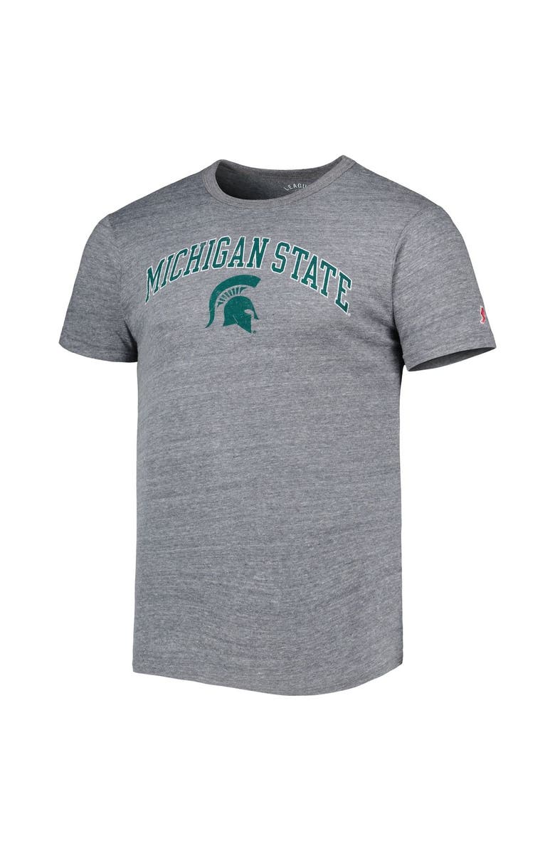 LEAGUE COLLEGIATE WEAR Men's League Collegiate Wear Heather Gray Michigan State Spartans 1965 Arch Victory Falls Tri-Blend T-Shirt, Alternate, color, Heather Gray