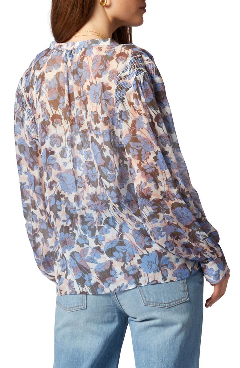 Joie Naomi Print Tie Neck Silk Blouse, Alternate, color,