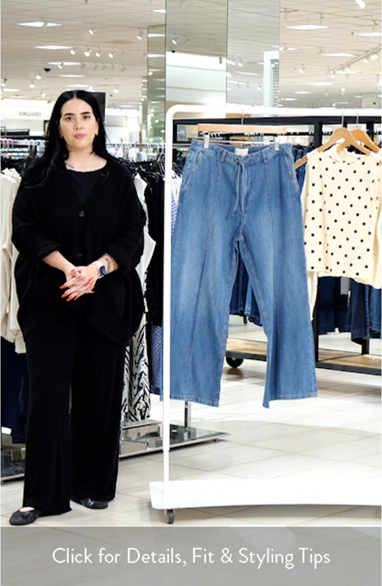 Floppy Pintuck Wide Leg Jeans, sales video thumbnail