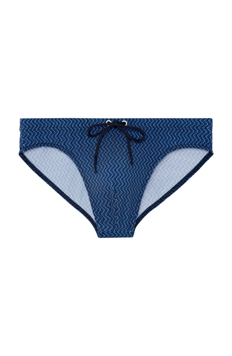 HOM Morny Swim Mini Briefs, Main, color, Navy Print