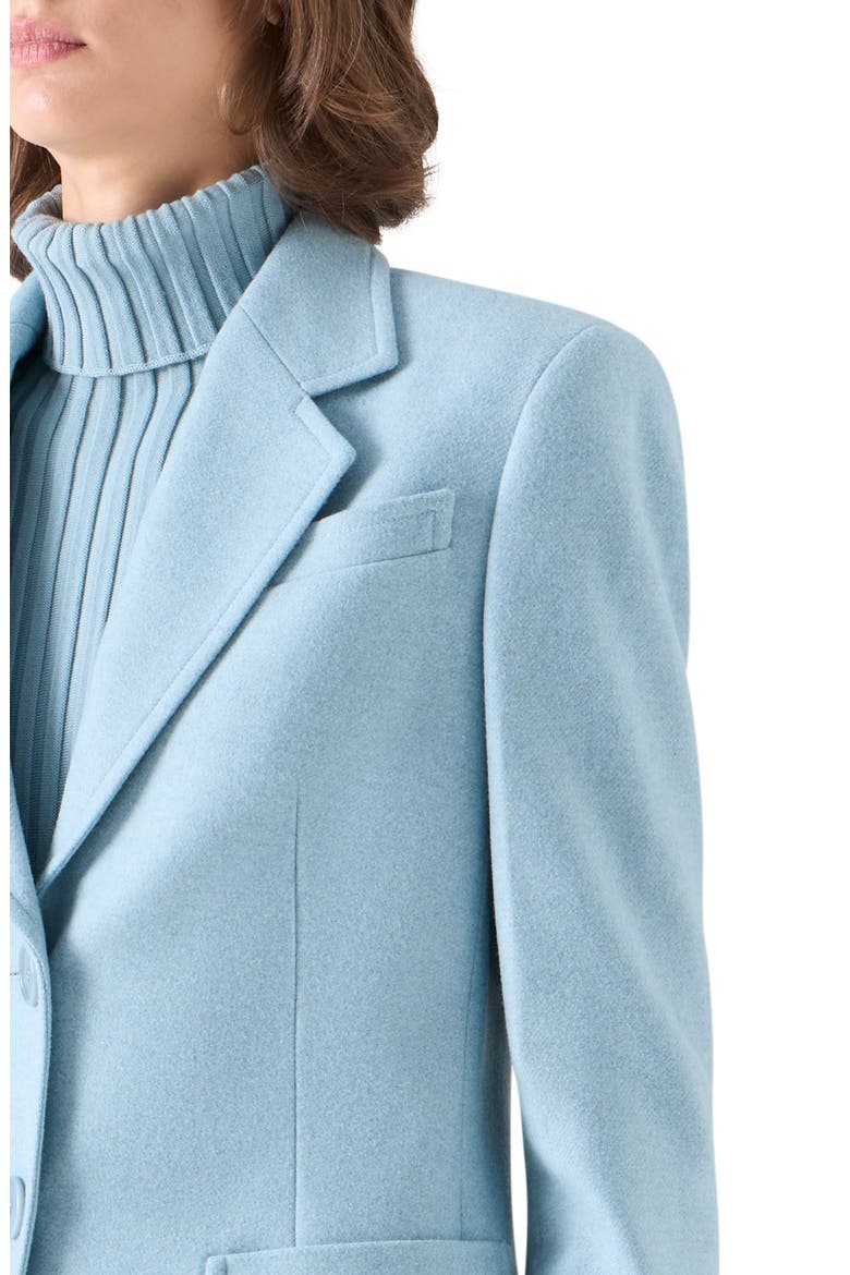 Wool Blend Flannel Tailored Blazer, Alternate, color, LIGHT BLUE