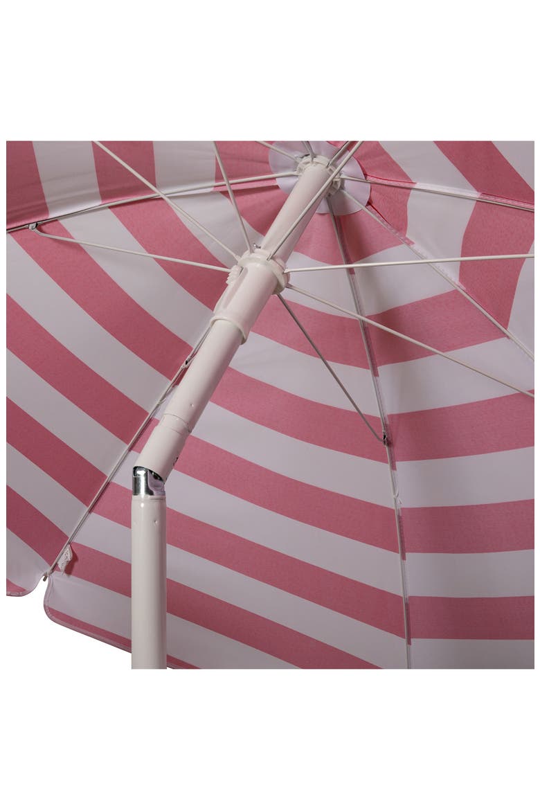 Red Cabana Stripe Portable Beach Umbrella, Alternate, color, RED