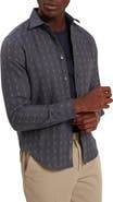 Ted Baker Vyser Geometric Jacquard Cotton Blend Button-Up Shirt