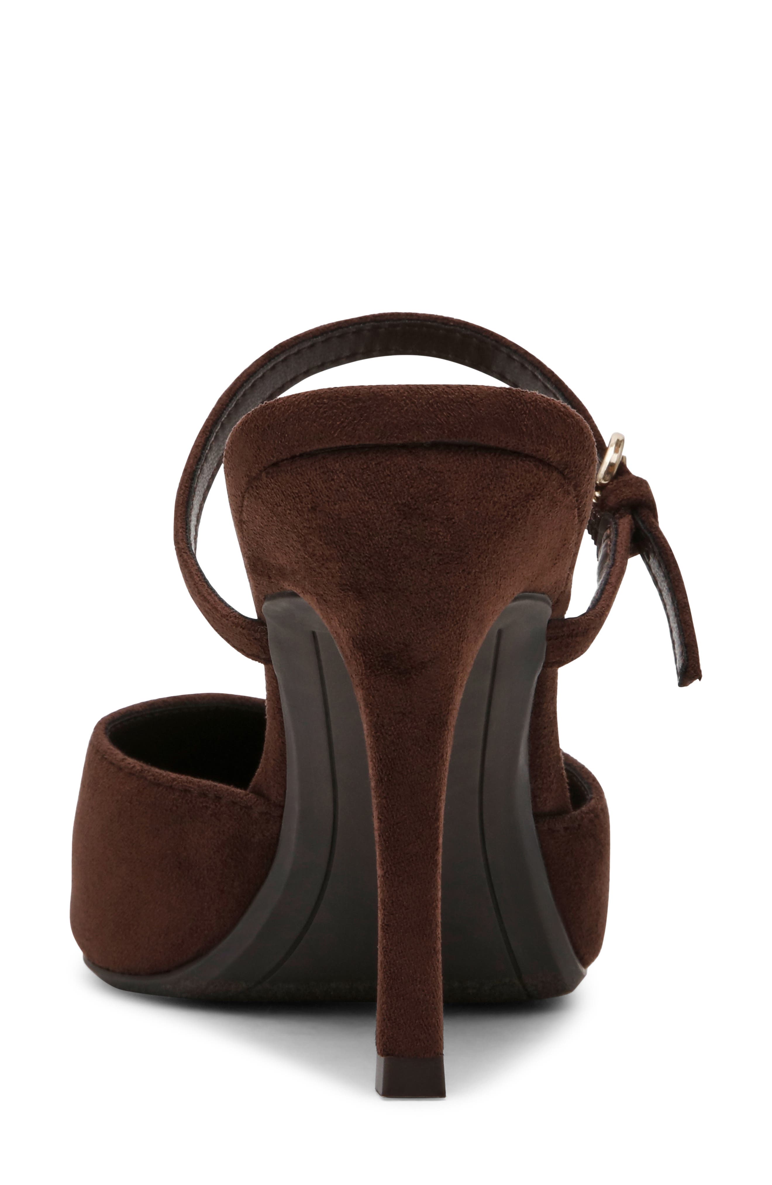 Geanie Pointed Toe Pump, Alternate, color, BROWN FAUX SDE