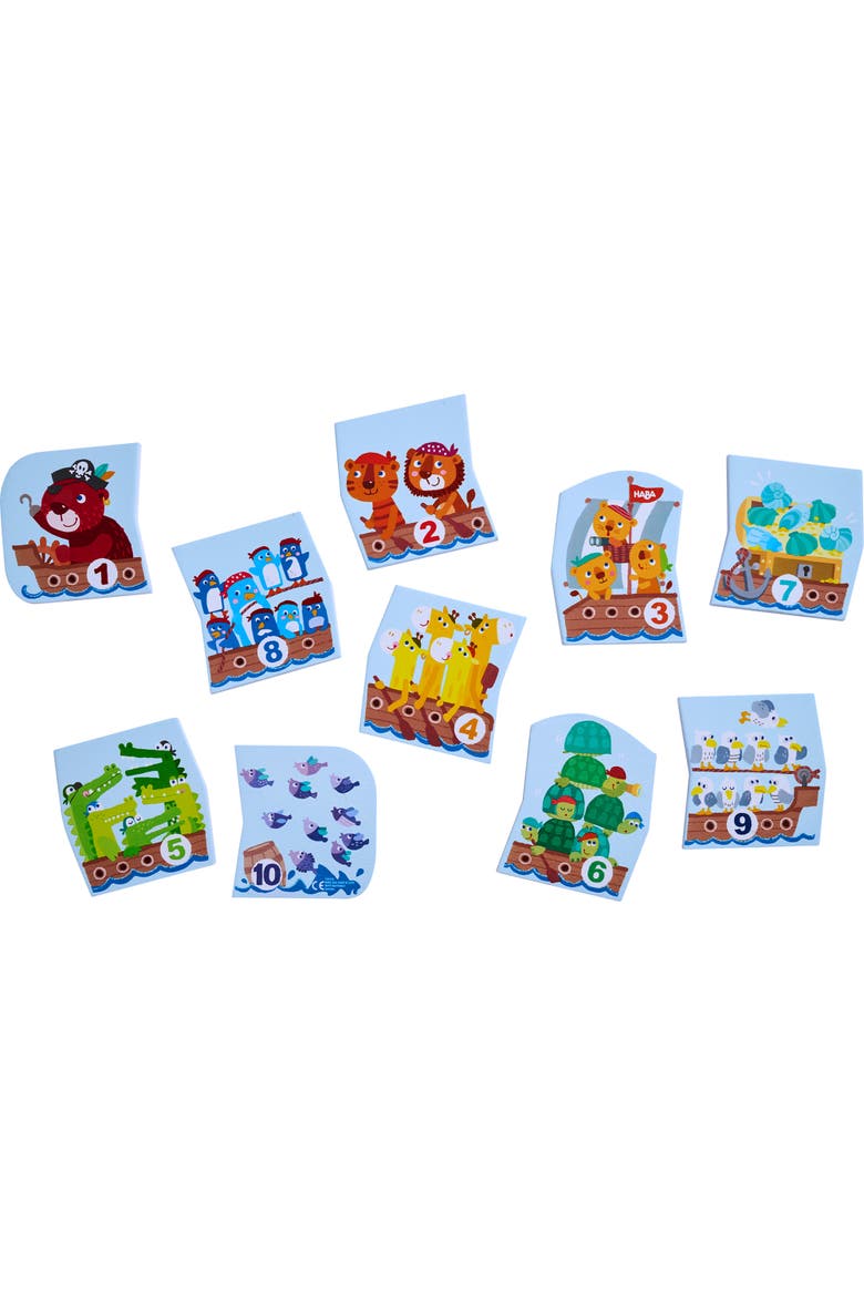 Numbers Puzzle In Net - 10 Piece Counting Bath Toy with Suction Cup Storage Net, Alternate, color, Multi