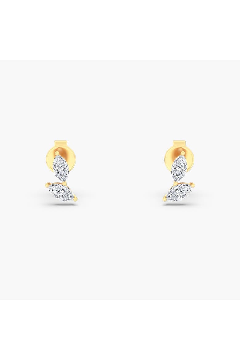 Petite Marquise Duo Lab Diamond Studs in 14K Gold, Main, color, Yellow Gold