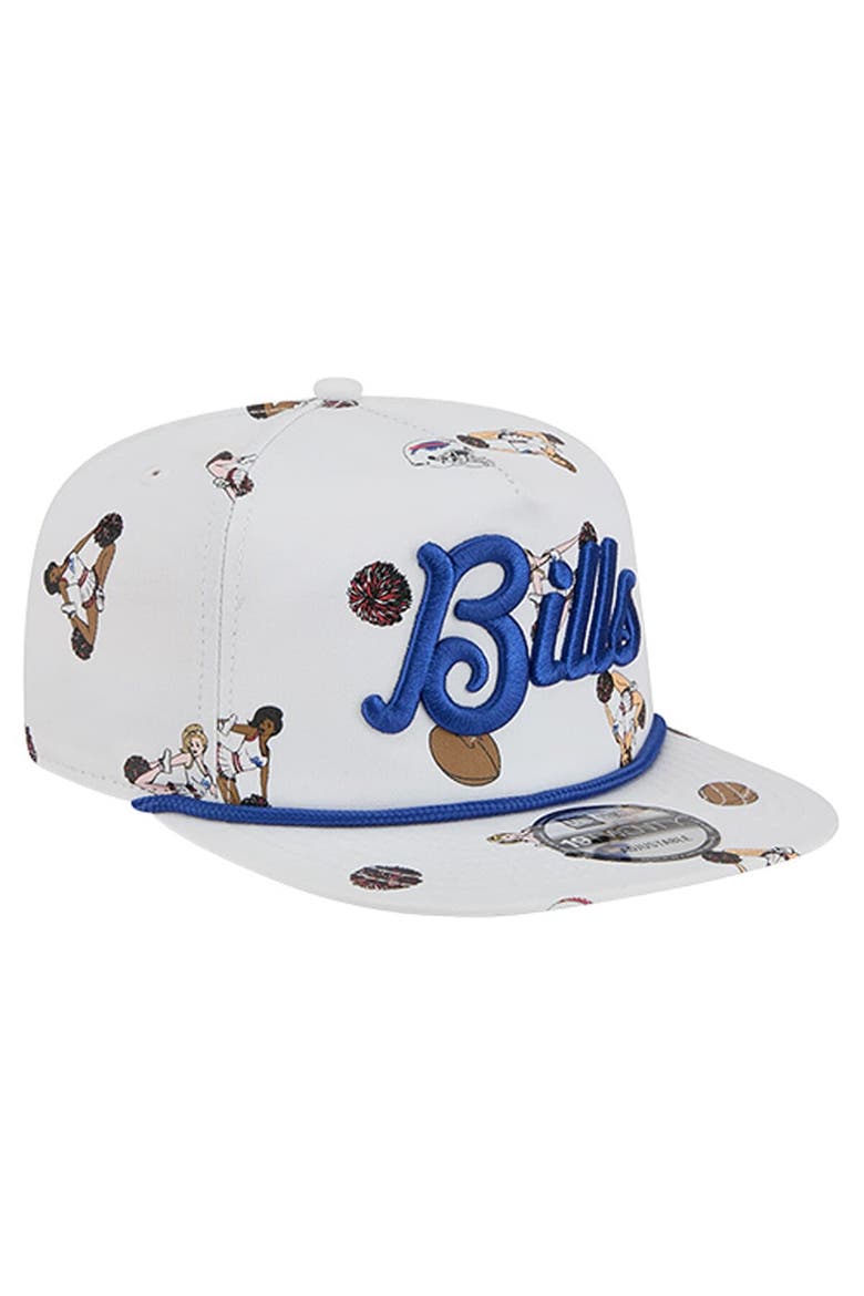 Men's New Era  White Buffalo Bills Team Cheer 19TWENTY Snapback Hat, Alternate, color, White