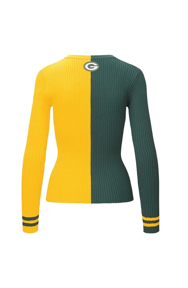 STAUD Women's STAUD Green/Gold Green Bay Packers Cargo Sweater, Alternate, color, Green