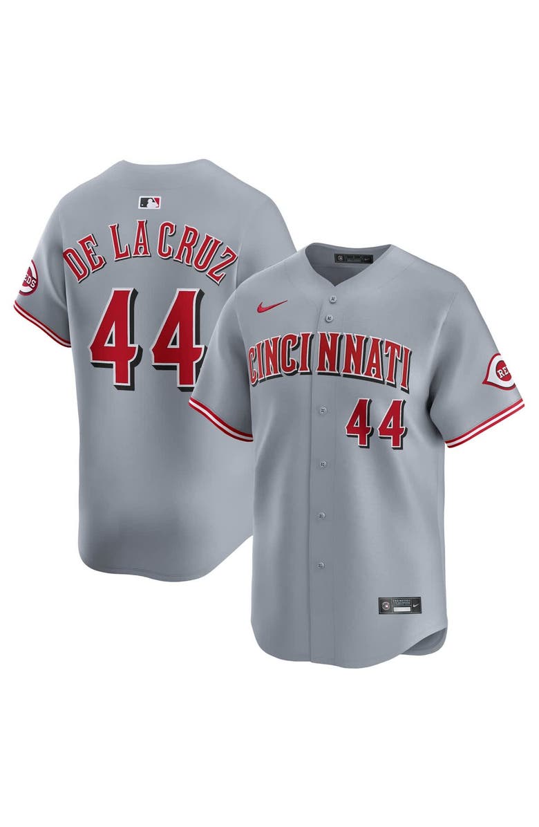 Nike Men's Nike Elly De La Cruz Gray Cincinnati Reds Road Limited Player Jersey, Alternate, color, Gray