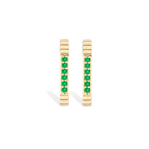 Campbell + Charlotte Spark Octagon Hoop Earring In Gold