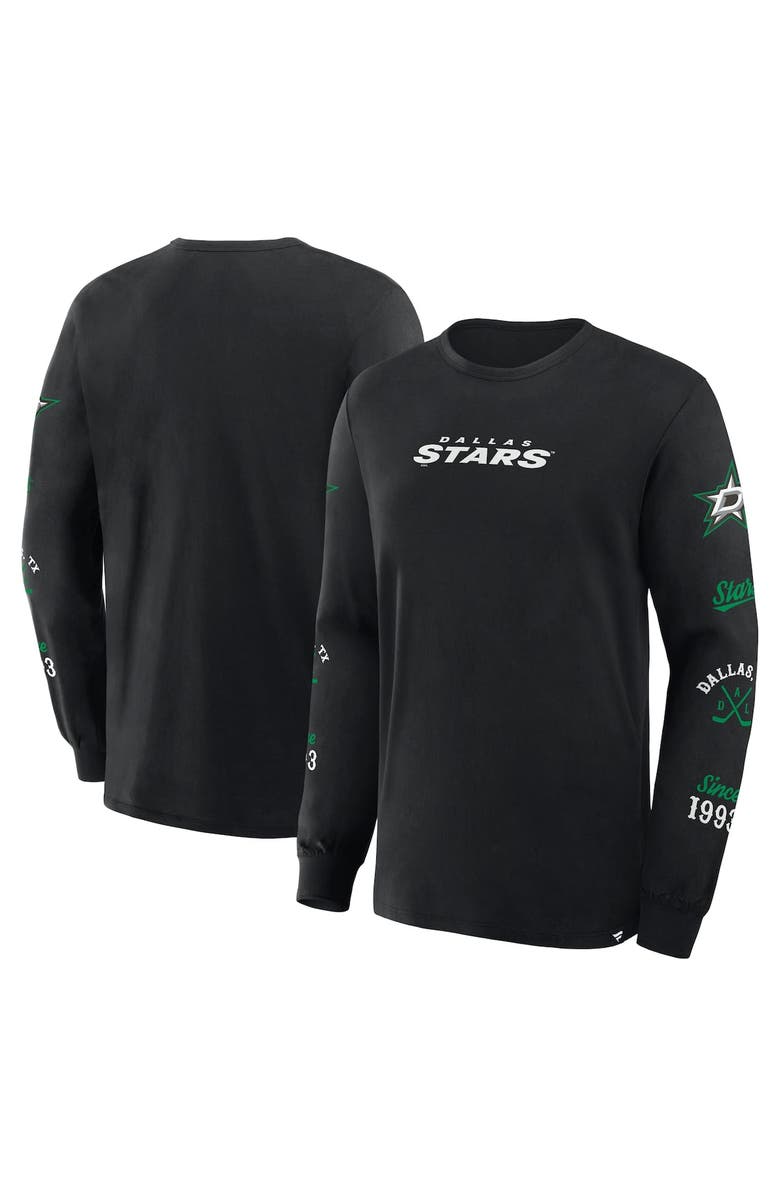 FANATICS Men's Fanatics Black Dallas Stars Boxed In Legacy Long Sleeve T-Shirt, Main, color, Black