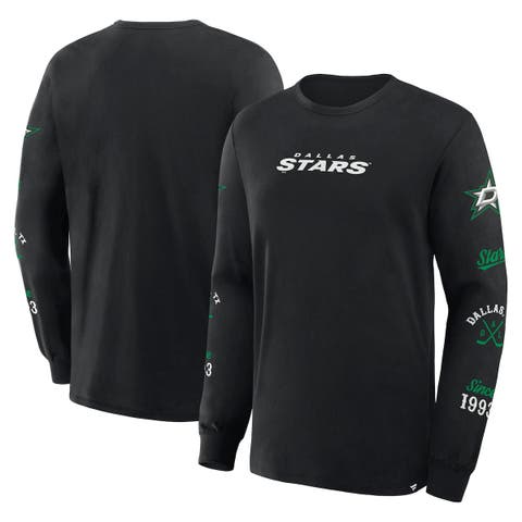 Men's Fanatics Black Dallas Stars Boxed In Legacy Long Sleeve T-Shirt