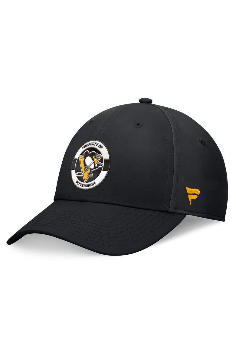 FANATICS Men's Fanatics Black Pittsburgh Penguins Authentic Pro Training Camp Flex Hat, Main, color, Black