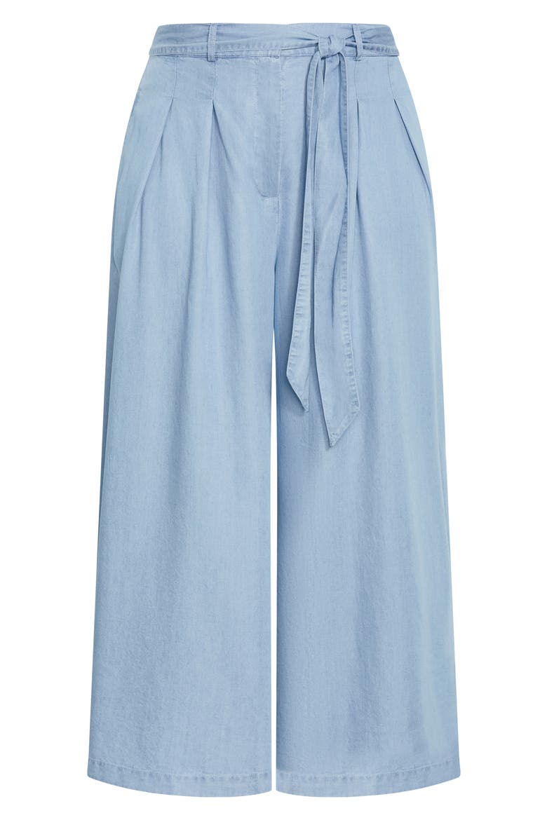 Santorini Belted Wide Leg Pants, Alternate, color, LIGHT WASH