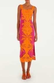 FARM Rio Cutwork Detail Linen Dress