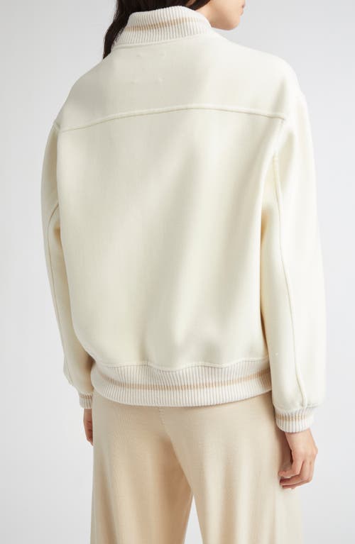 Eleventy Wool Varsity Jacket In Neutral