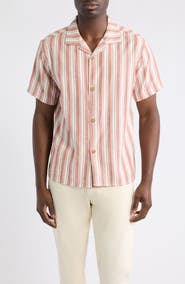 Rhythm Vacation Stripe Cotton Camp Shirt