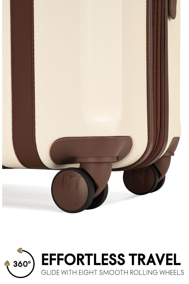 Luxe Journey 3 Piece Expandable Retro Spinner Luggage Set, Alternate, color, Champagne